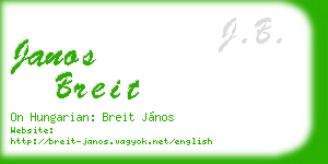 janos breit business card